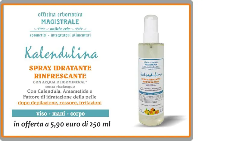 KALENDULINA 250 ml spray idratante lenitivo e rinfrescante