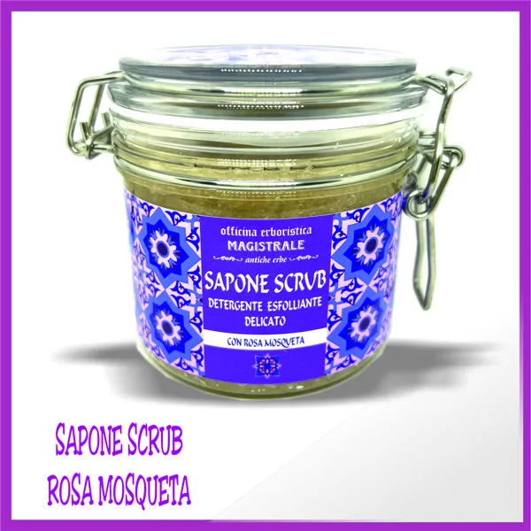 Sapone scrub rosa mosqueta 