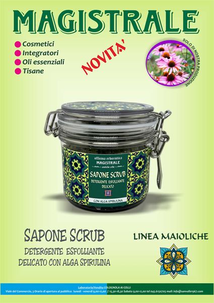 Sapone scrub all'alga spirulina per gli inestetismi della cellulite