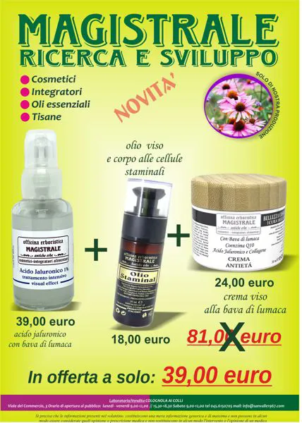 offerta crema viso acido jaluronico olio e siero concentrato 