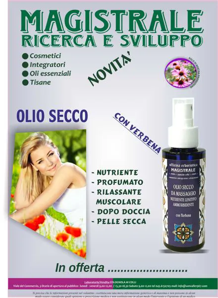 Olio secco con verbena rinfrescante e rigenerante 
