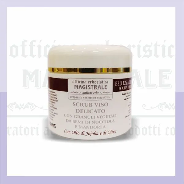 Scrub viso delicato con granuli vegetali da semi di nocciola e mandorla - 50 ml